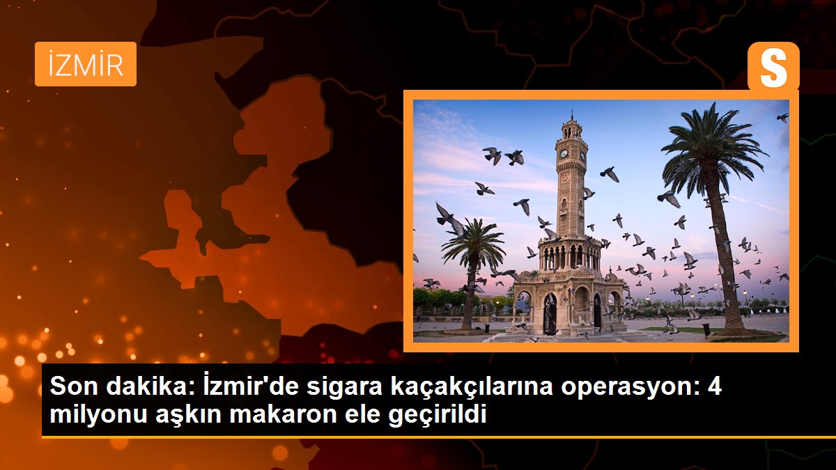 Son dakika: İzmir\'de sigara kaçakçılarına operasyon: 4 milyonu aşkın makaron ele geçirildi