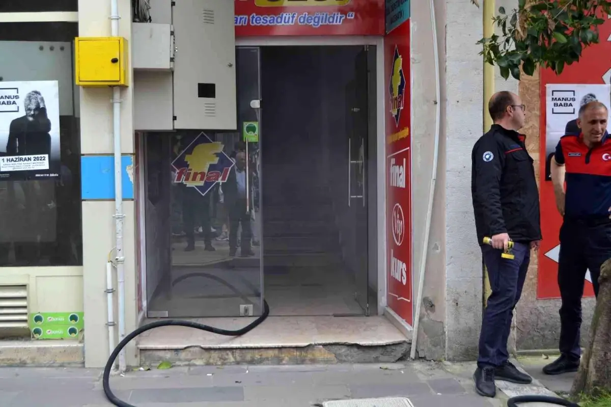 Ordu'da özel eğitim kursunda yangın: Öğrenciler binadan uzaklaştırıldı