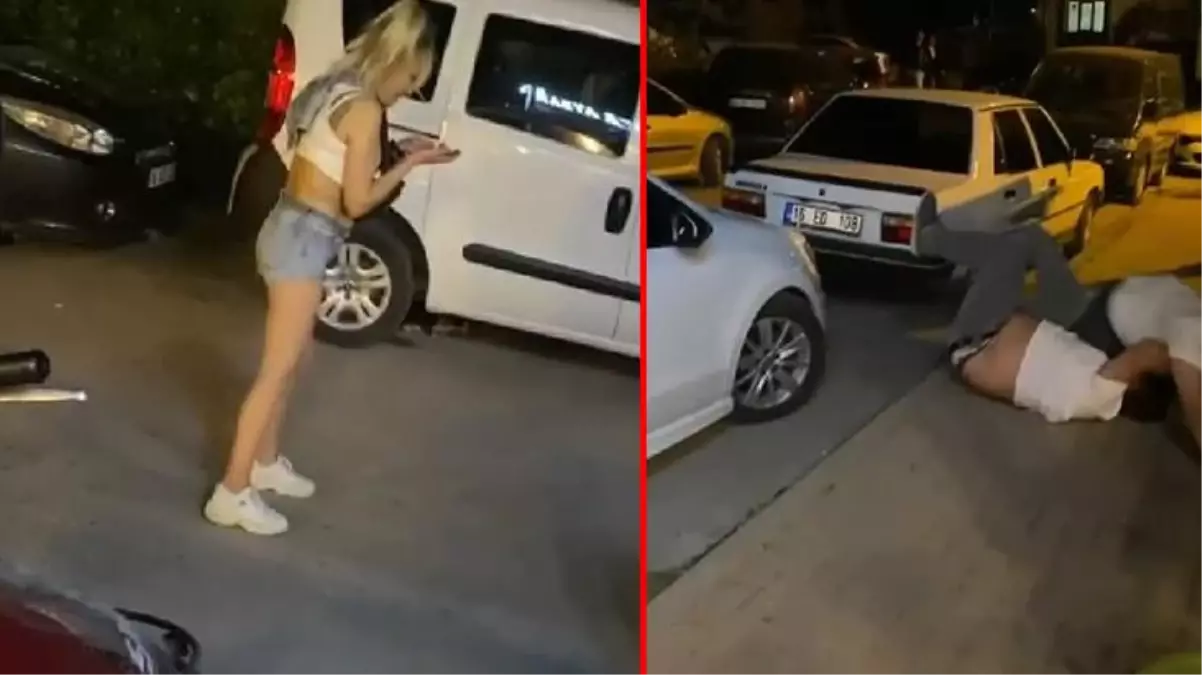 Yanındaki kadına sokak ortasında şiddet uygulayan adam çevredeki vatandaşlar tarafından tekme tokat dövüldü! O anlar kamerada