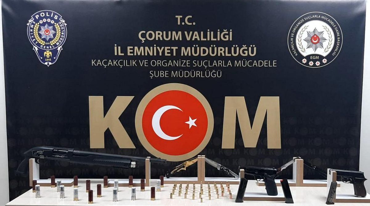 Son dakika haber: Çorum polisinden kaçak silah operasyonu