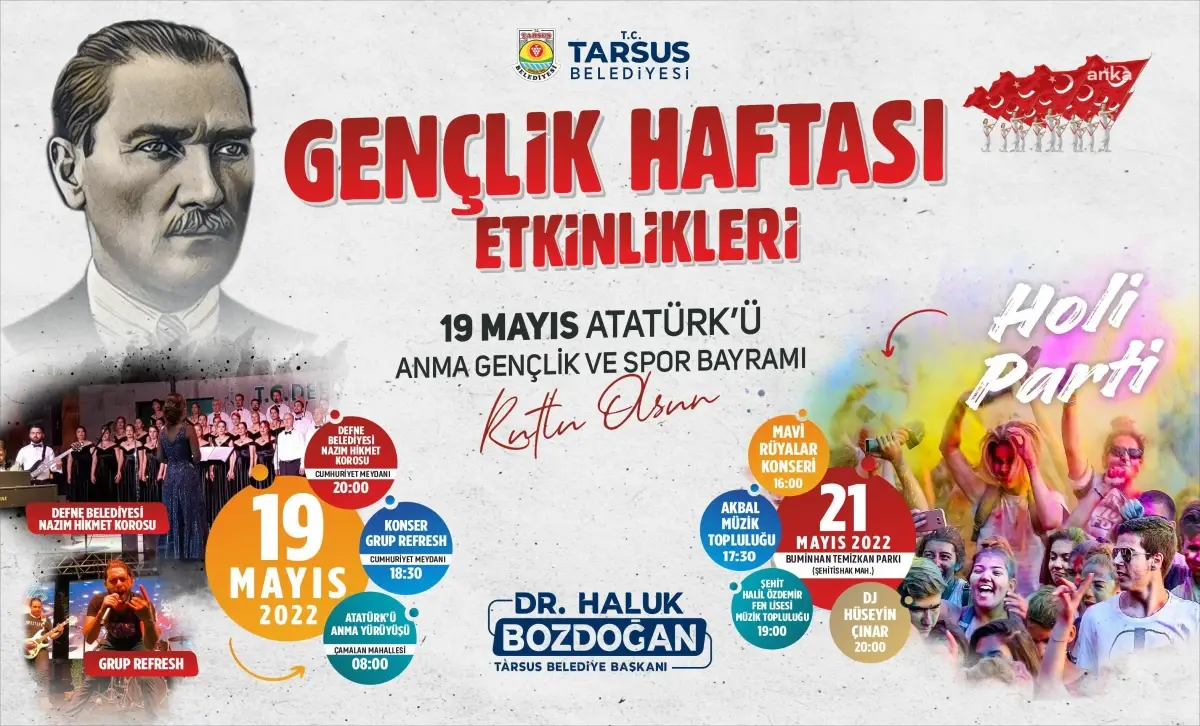 Tarsus Belediyesi\'nden 19 Mayıs\'a Dolu Dolu Kutlama