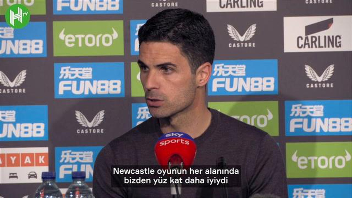 Arteta: \'Newcastle bizden 100 kat daha iyiydi.\'