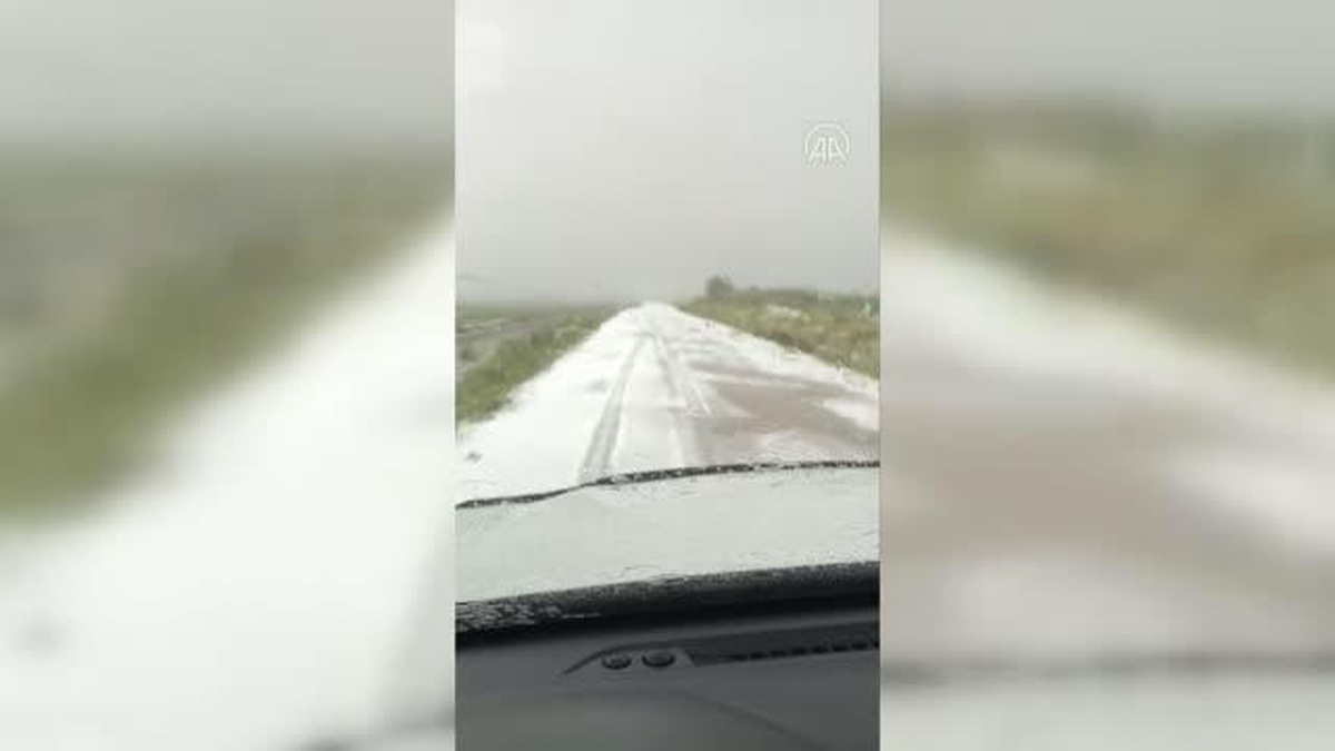 Dolu tarımsal alanlara zarar verdi