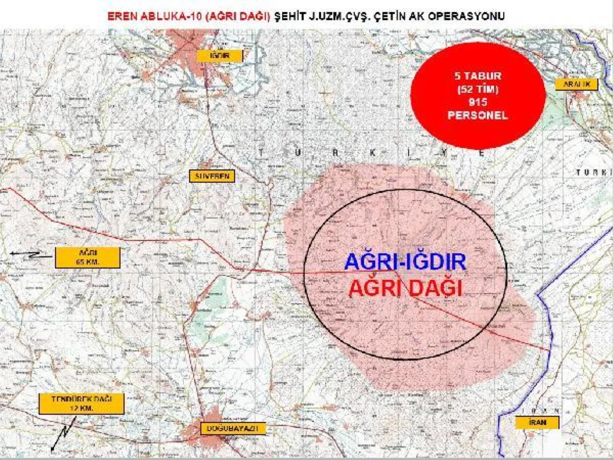 Son dakika haber: Ağrı\'da Eren Abluka-10 Şehit Jandarma Uzman Çavuş Çetin Ak Operasyonu başlatıldı