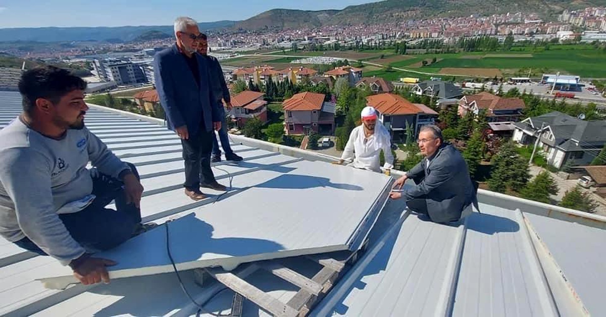 Müftü Ölmez Kur\'an kursu inşaatında incelemelerde bulundu