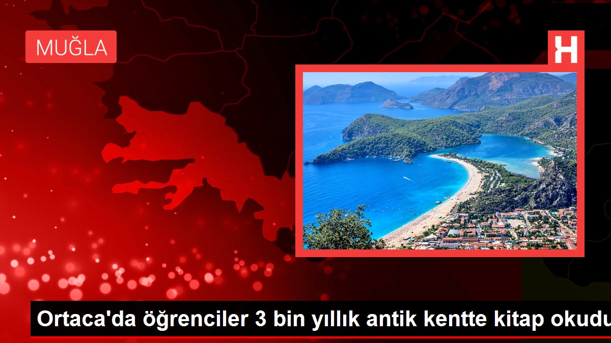 Ortaca'da öğrenciler 3 bin yıllık antik kentte kitap okudu