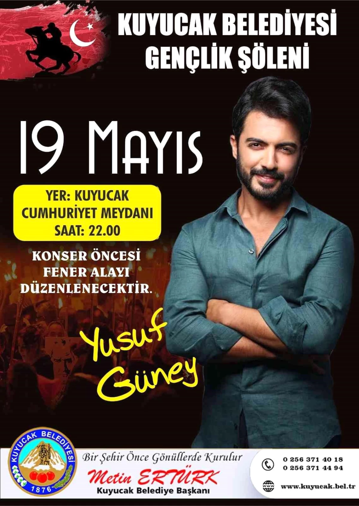 Ünlü şarkıcı Kuyucak\'taki 19 Mayıs coşkusuna ortak olacak