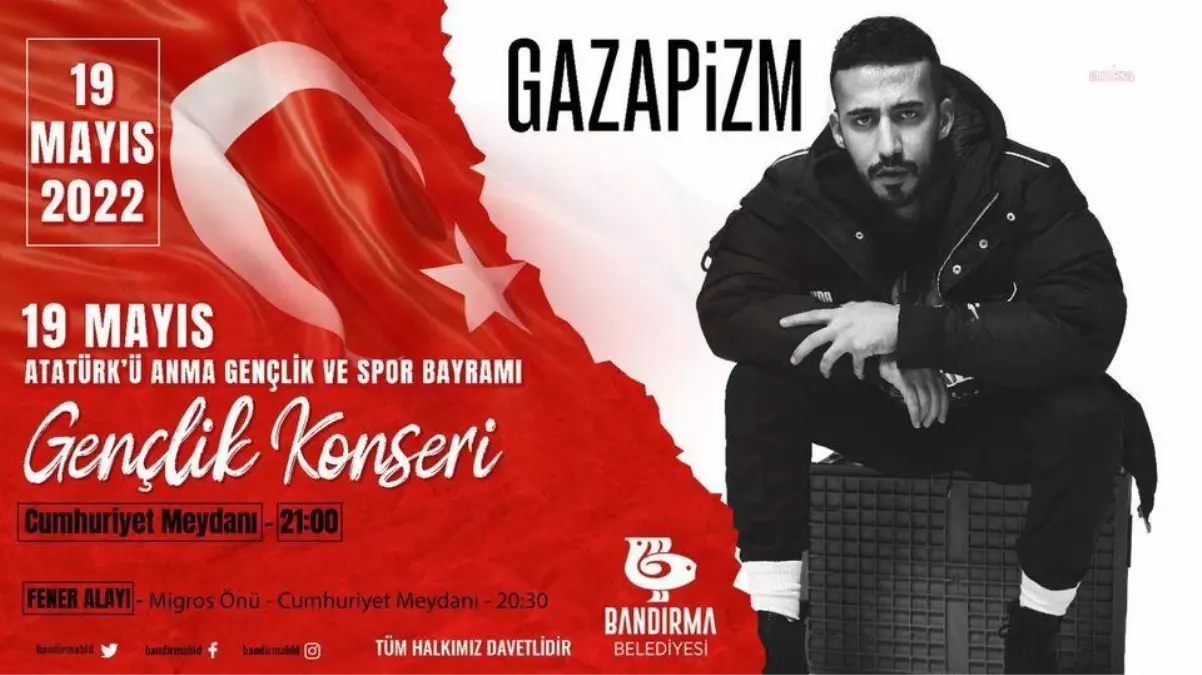 Bandırma, 19 Mayıs Atatürk\'ü Anma Gençlik ve Spor Bayramı\'nı Gazapizm ile Kutlayacak