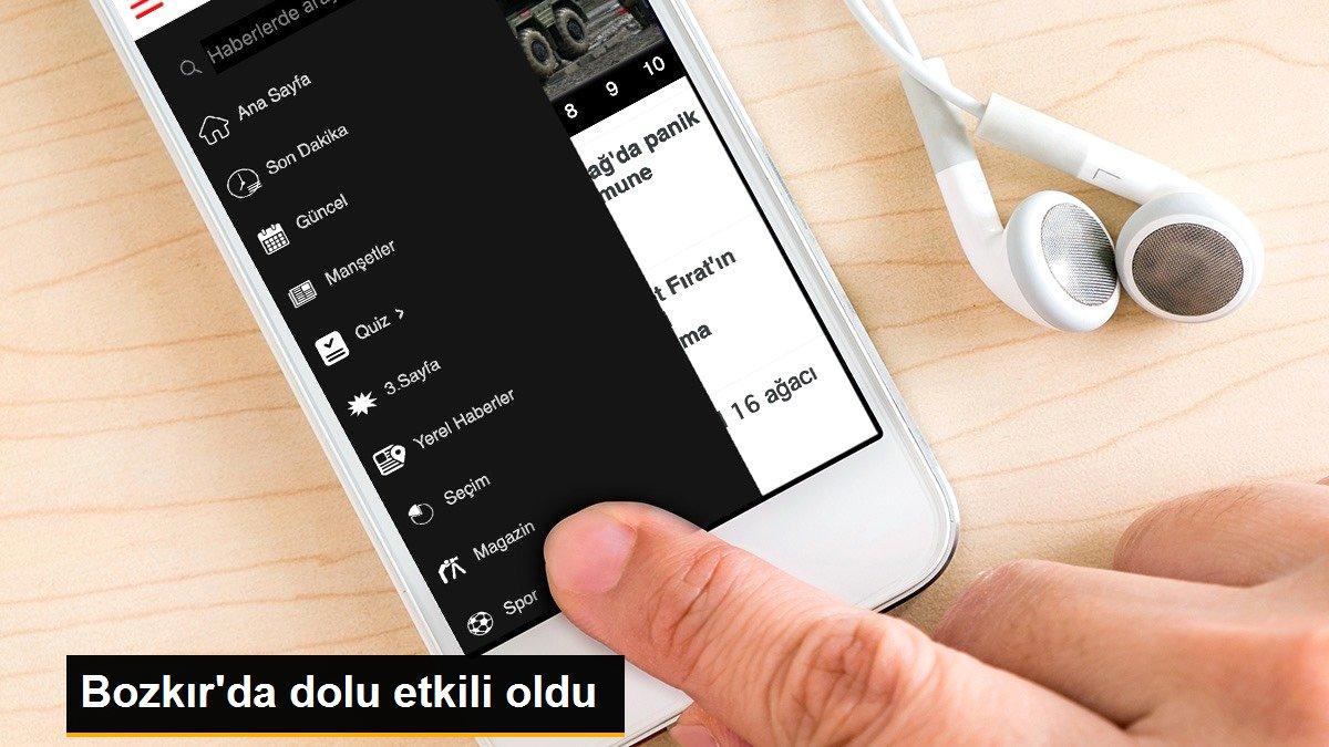 Bozkır\'da dolu etkili oldu