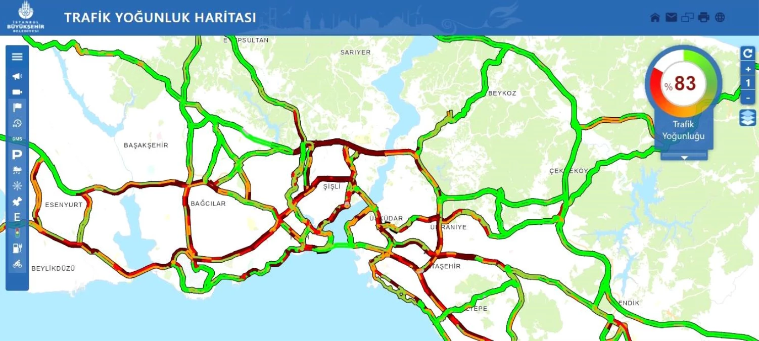 İstanbul\'da beklenen yağış başladı: Trafik yoğunluğu yüzde 85 oldu