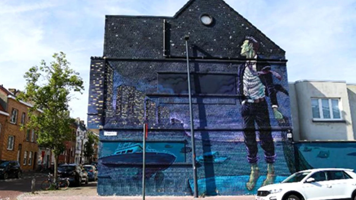 Belçika\'nın Oostende Kentinde Sokak Sanatı