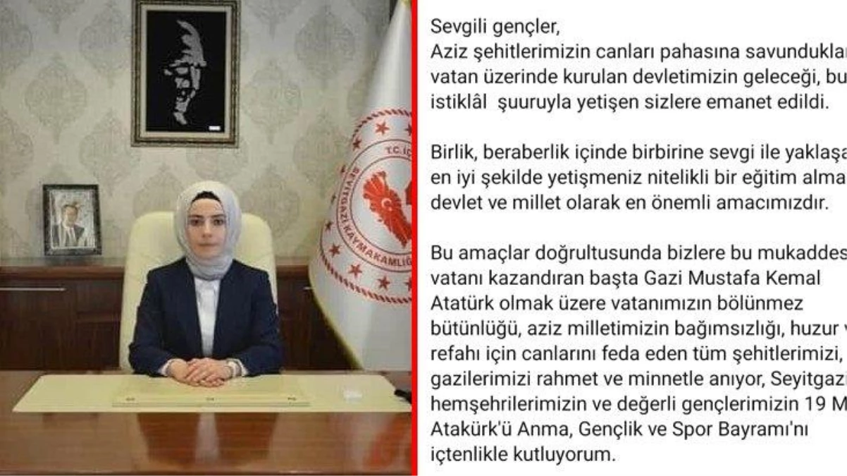 Eskişehir\'in Seyitgazi İlçe Kaymakamlığı\'ndan 19 Mayıs\'ta skandal hata! "Atatürk" isimini 2 kere yanlış yazdılar
