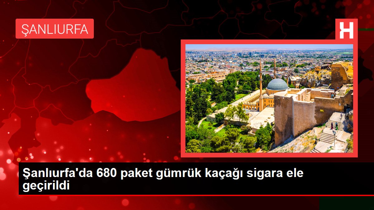 Şanlıurfa'da 680 paket gümrük kaçağı sigara ele geçirildi