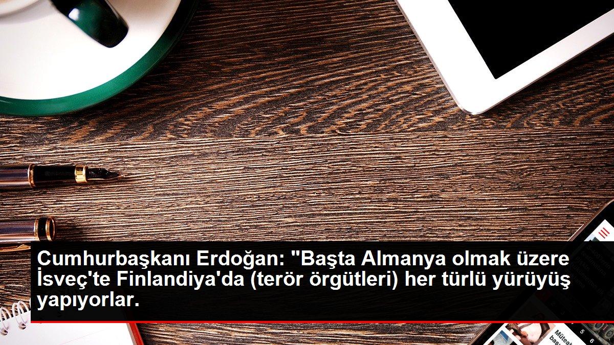 Cumhurbaşkanı Erdoğan: 'Başta Almanya olmak üzere İsveç'te Finlandiya'da (terör örgütleri) her türlü yürüyüş yapıyorlar.