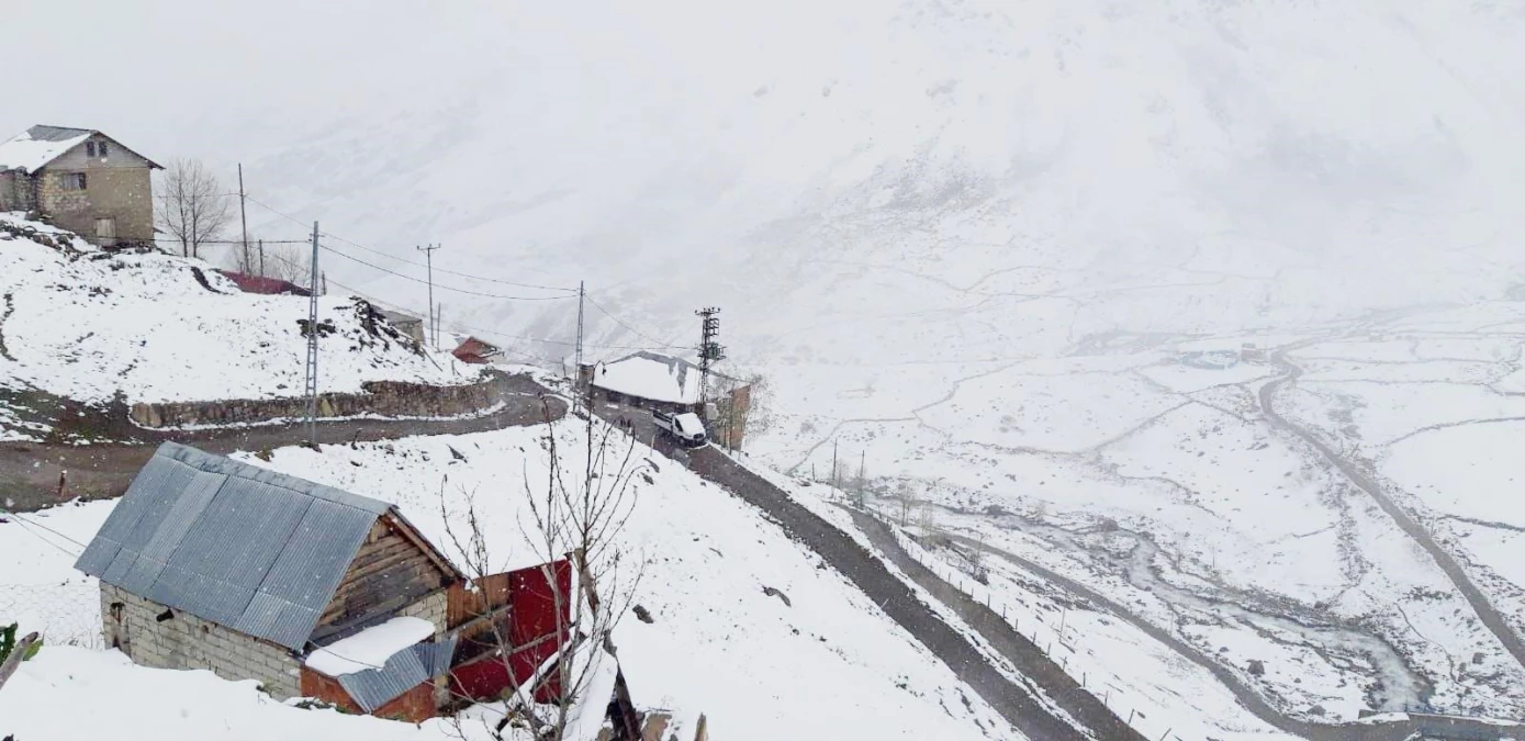 Kar yağışı Rize\'nin yüksek kesimlerinde etkili oldu