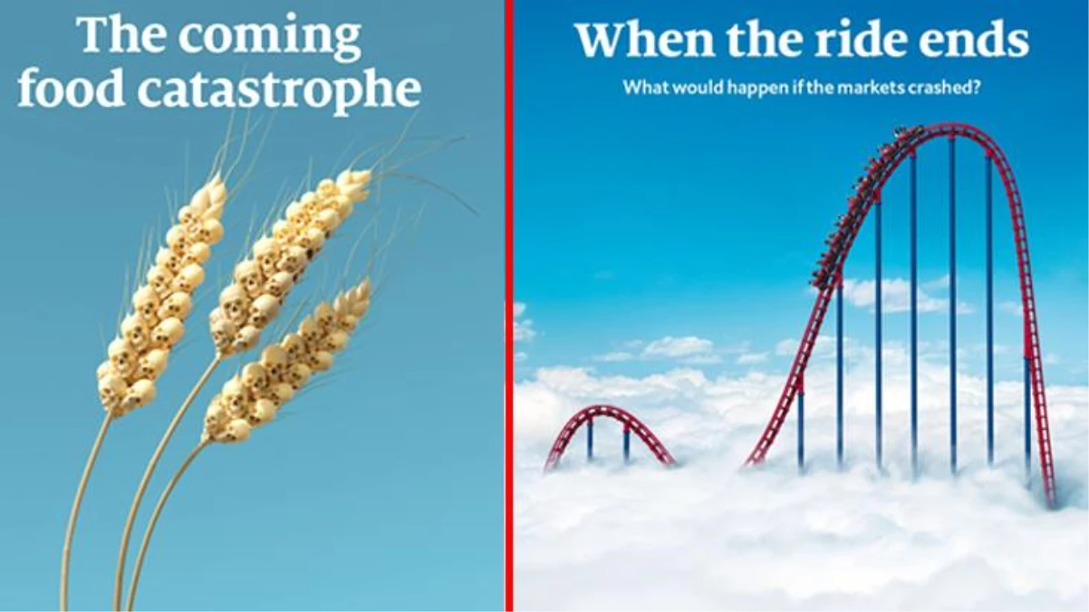 The Economist dergisinden ürküten kapak! Buğday başakları kuru kafa olarak yansıtıldı