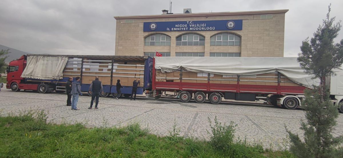 Niğde\'de 20 milyon 160 bin makaron ele geçirildi