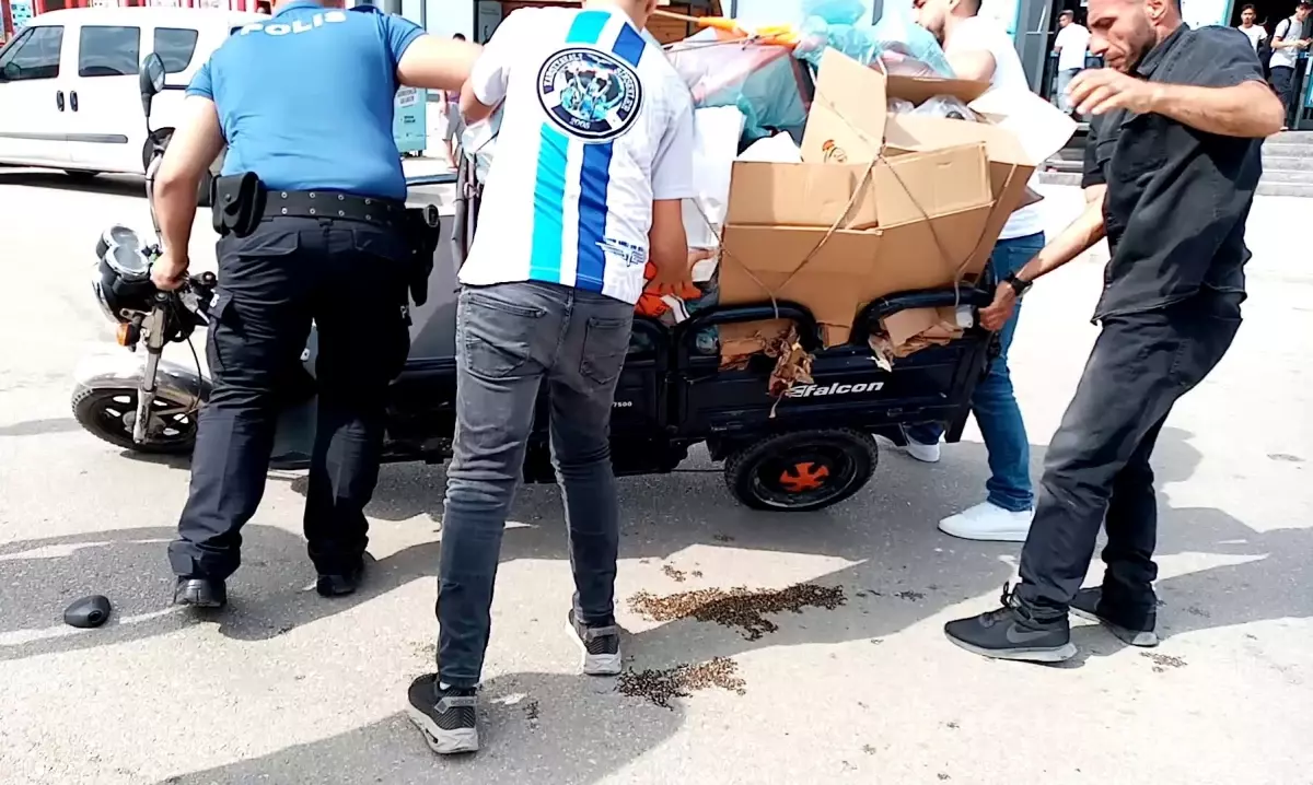 Elektrikli bisikletin karıştığı kazada 2 kişi yaralandı