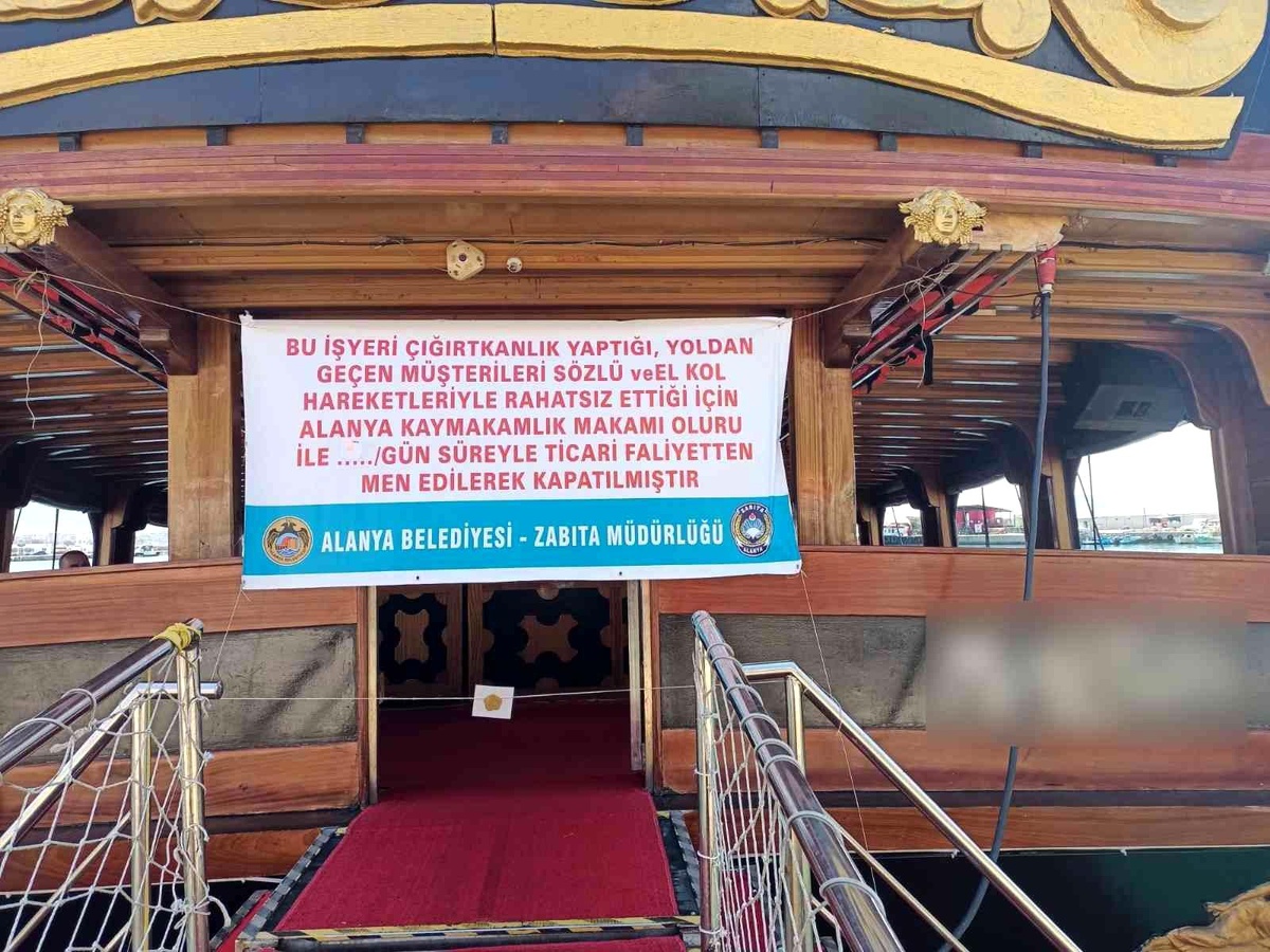Alanya\'da çığırtkanlık ve hanutçuluk yapan 5 işyeri mühürlendi
