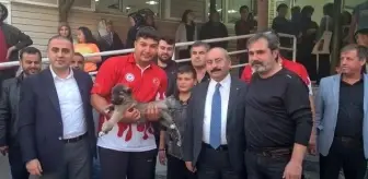 Dünya Şampiyonu Ali Peker, memleketinde coşkuyla karşılandı