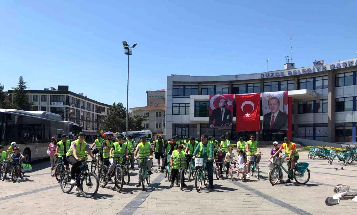 Düzce\'de pedallar bağımlılıktan uzak nesiller için döndü