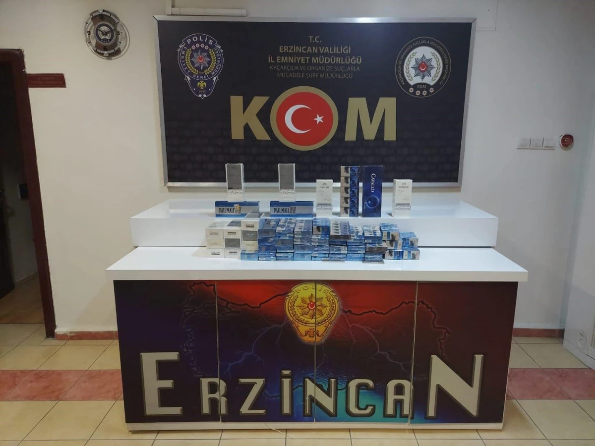 Erzincan\'da 496 paket gümrük kaçağı sigara ele geçirildi