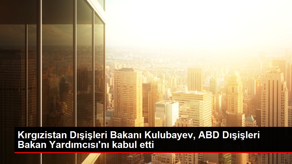 Kırgızistan Dışişleri Bakanı Kulubayev, ABD Dışişleri Bakan Yardımcısı'nı kabul etti