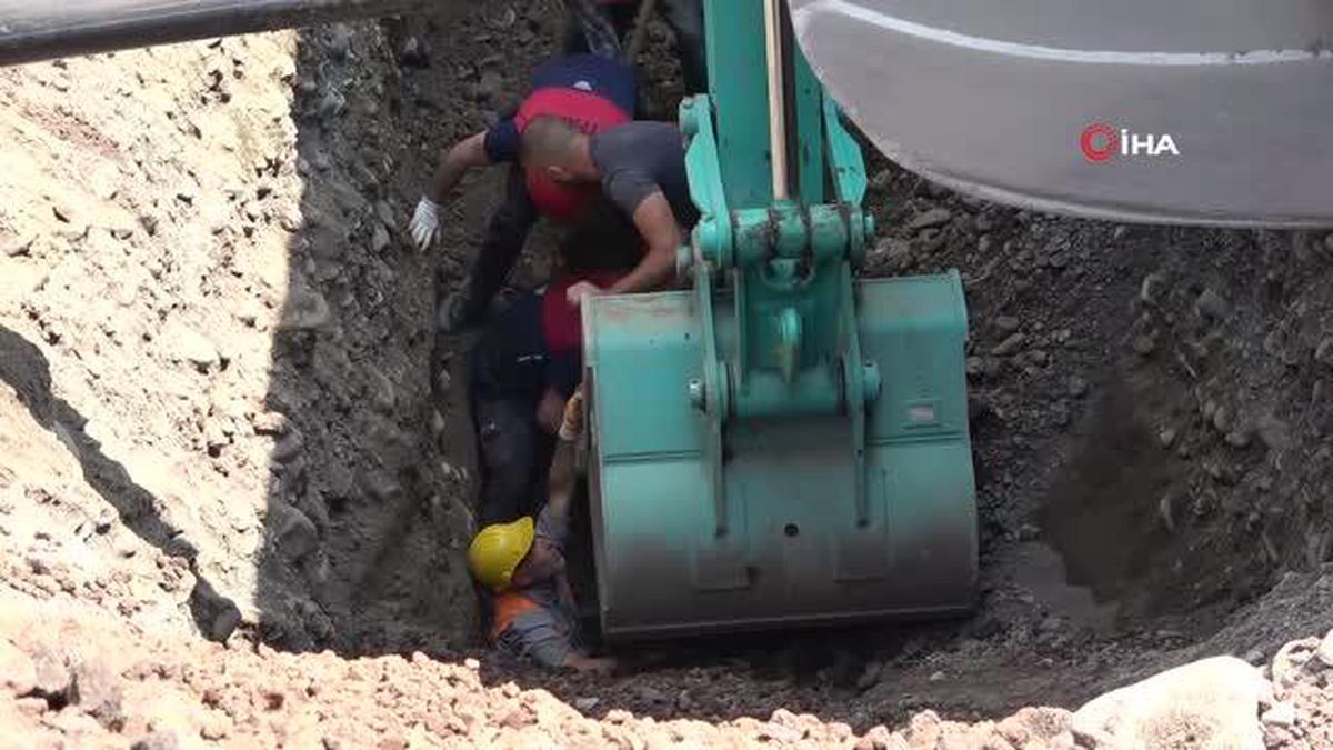 Osmaniye'de toprak kayması sonucu bir işçi göçük altında kaldı