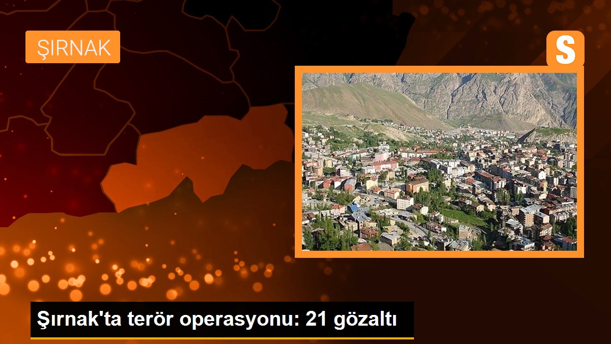 Şırnak\'ta terör operasyonu: 21 gözaltı