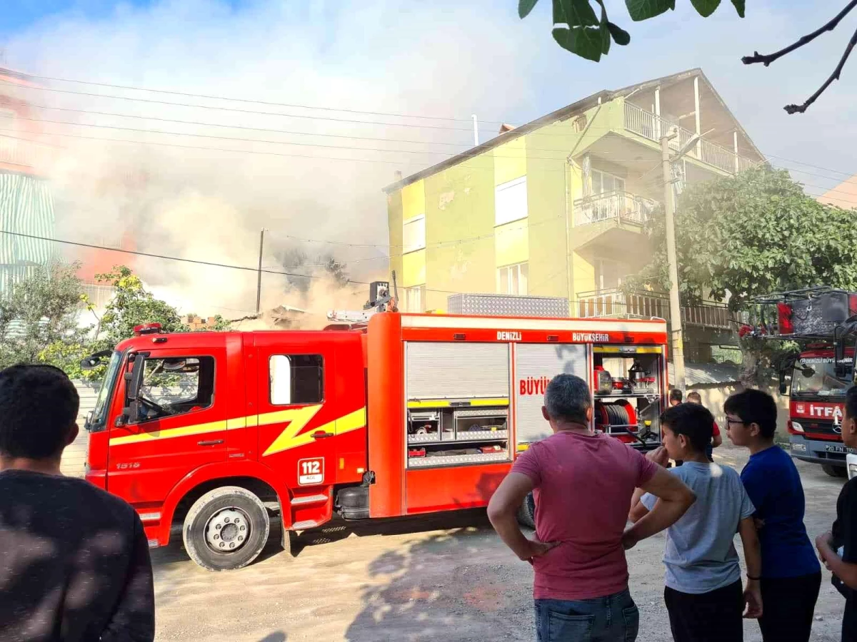 Depo olarak kullanılan ev alevlere teslim oldu