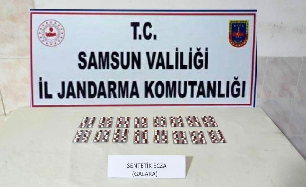 Jandarma ekipleri 224 adet sentetik ecza ele geçirdi