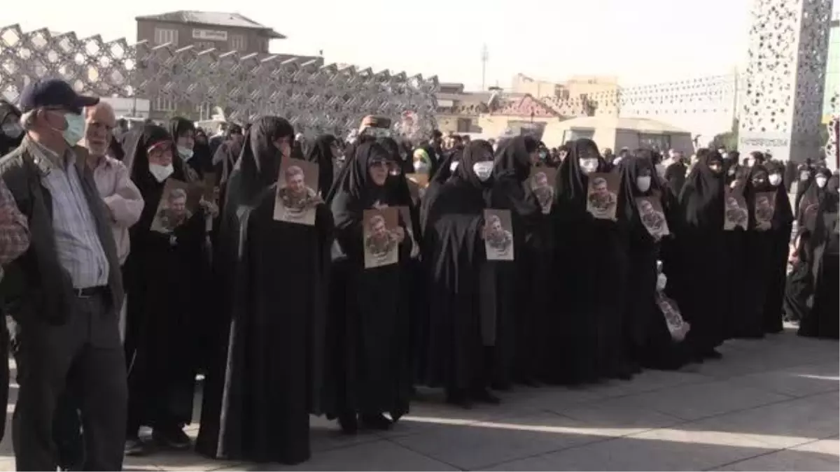 Silahlı saldırı sonucu ölen İranlı albay için cenaze töreni