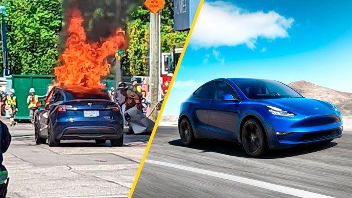 Tesla Model Y alevler içinde kaldı!
