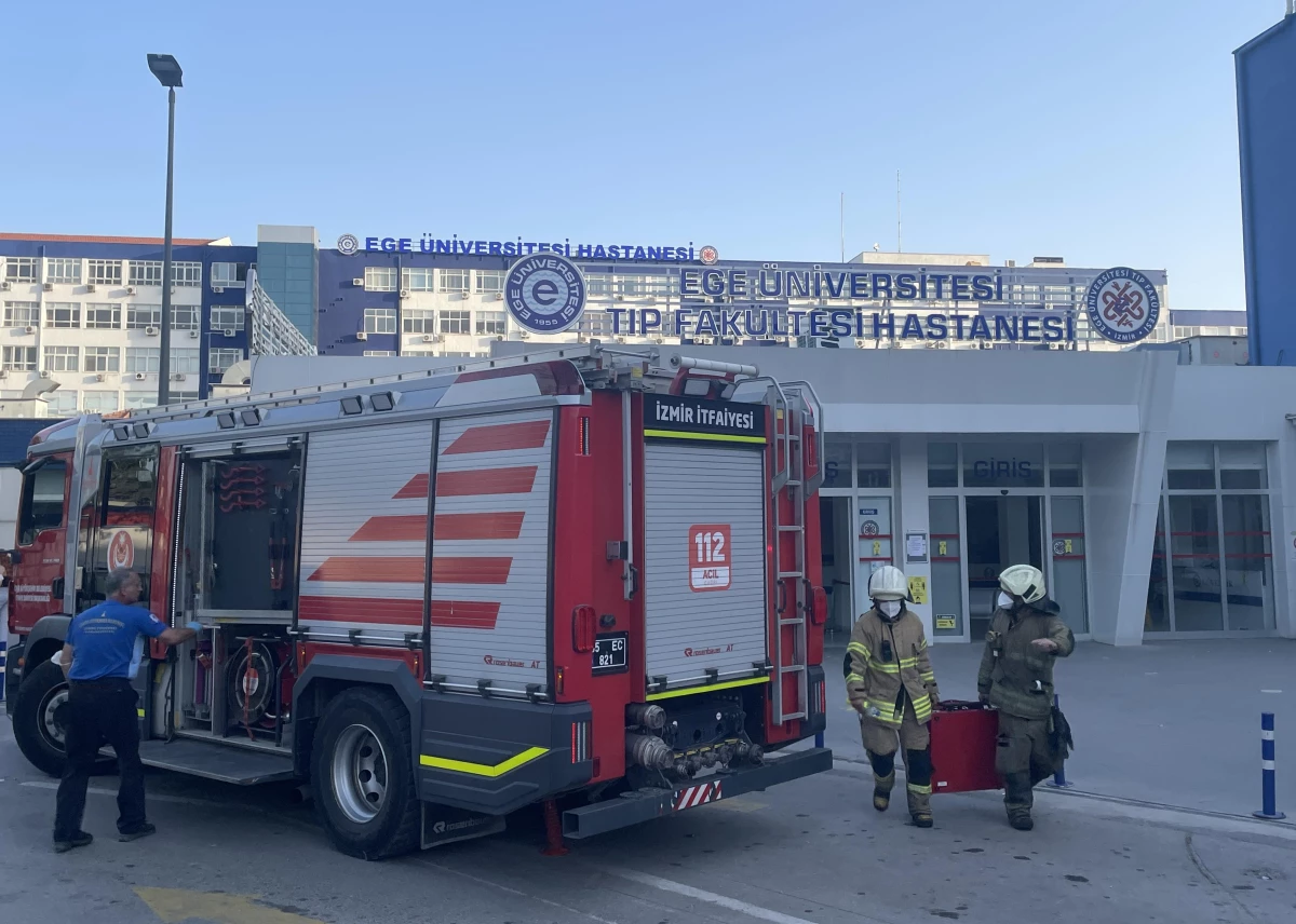 Ege Üniversitesi Hastanesi mamografi odasında çıkan yangın söndürüldü