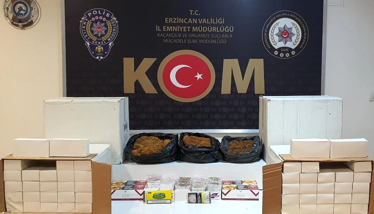 Erzincan\'da 2 işyerine kaçak sigara operasyonu