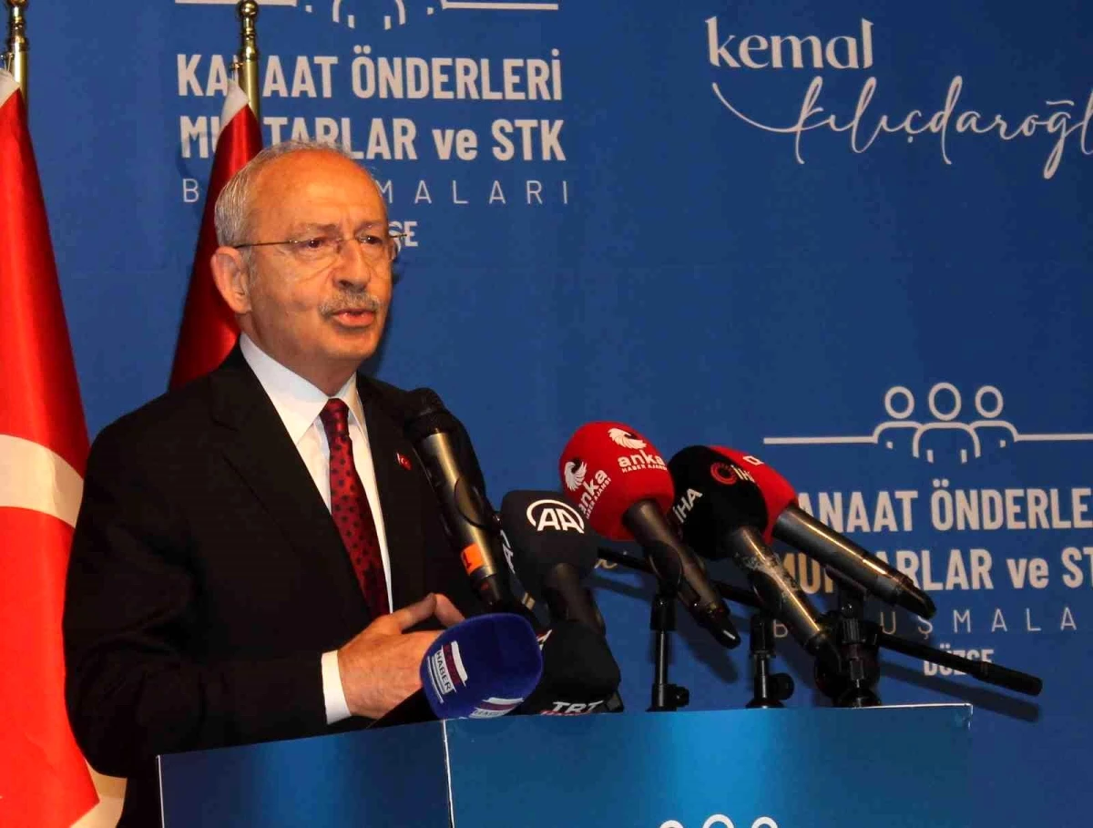 CHP Genel Başkanı Kılıçdaroğlu, Düzce\'de sivil toplum kuruluşu temsilcileriyle buluştu Açıklaması