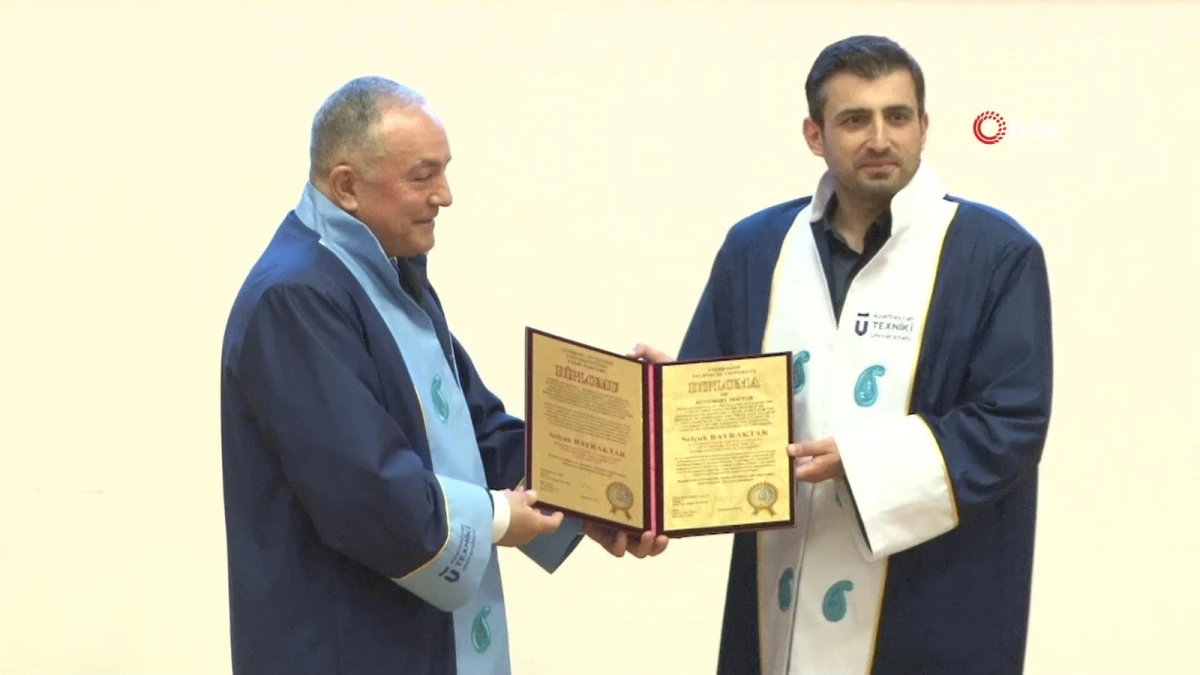 Selçuk Bayraktar\'a Azerbaycan\'da Fahri Doktora unvanı verildi