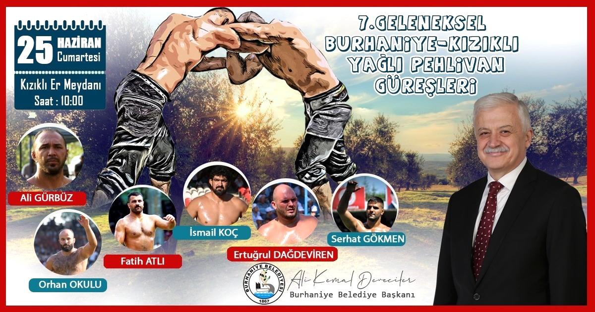 Ünlü Pehlivanlar Burhaniye\' de er meydanına çıkacak