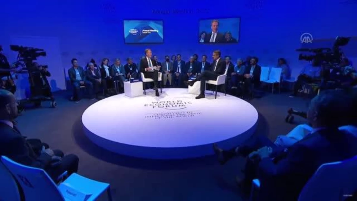 Yunanistan Başbakanı Kiryakos Miçotakis Davos\'ta