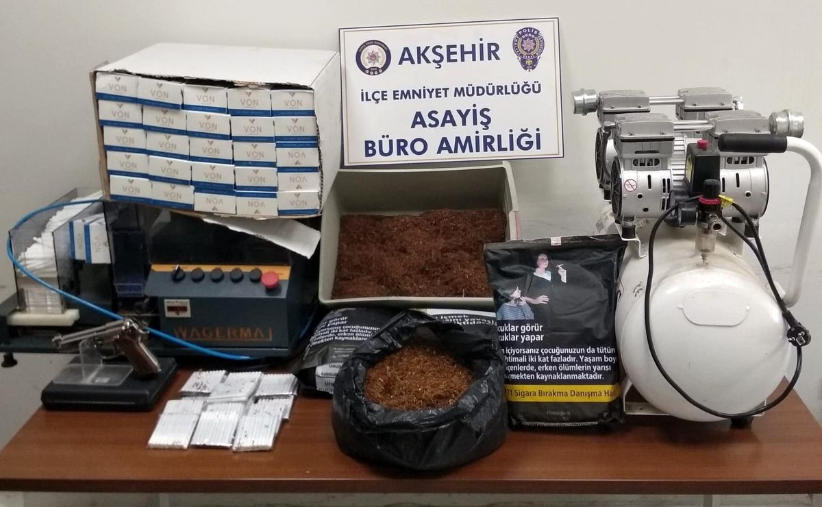 Akşehir\'de kaçak sigara operasyonu