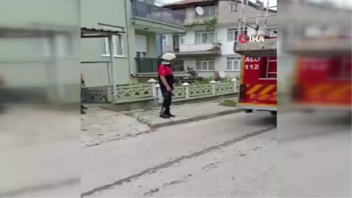 İpte asılı kalan ebabil kuşu kurtarıldı