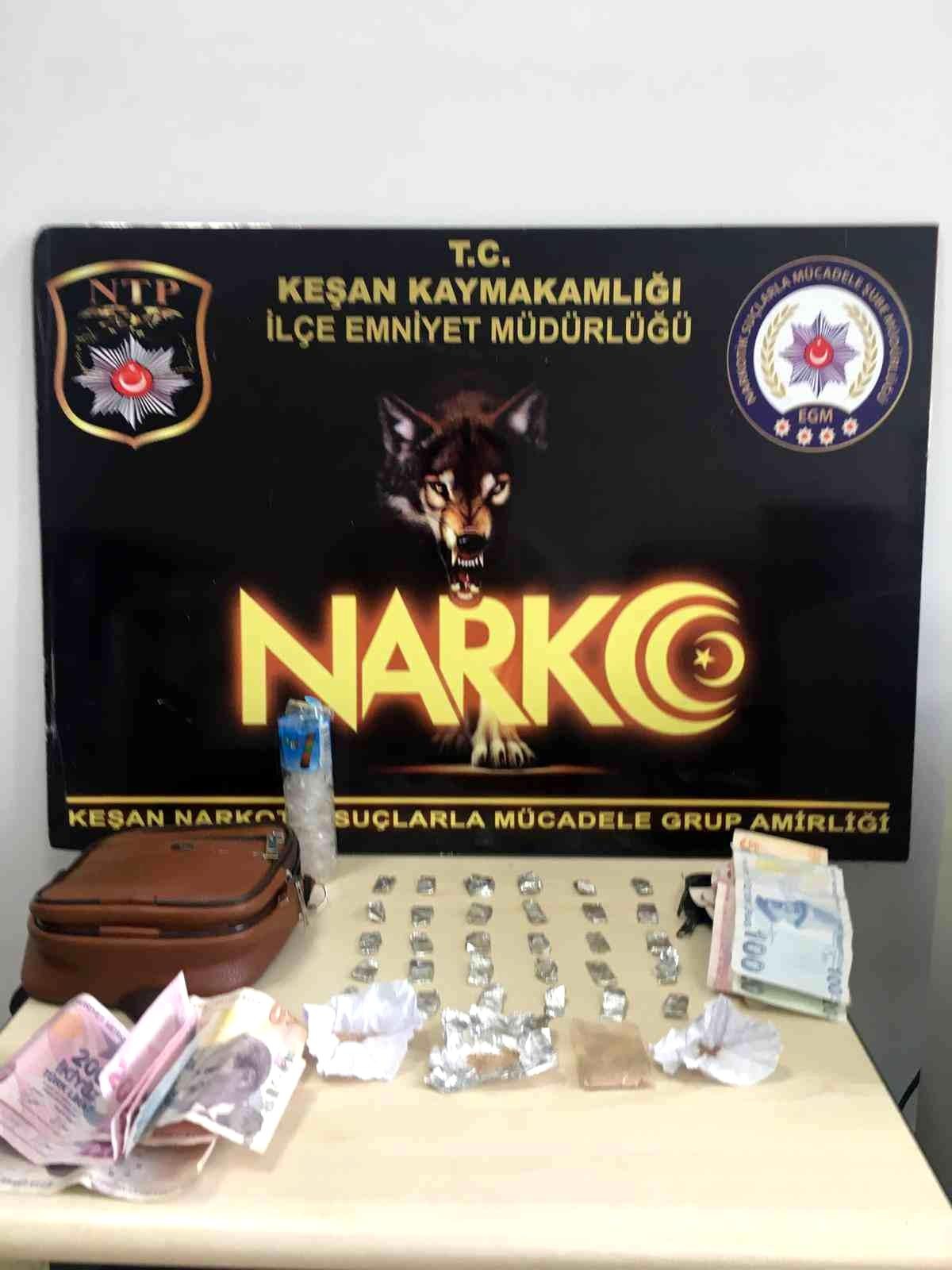 Keşan\'da 3 adrese uyuşturucu operasyonu