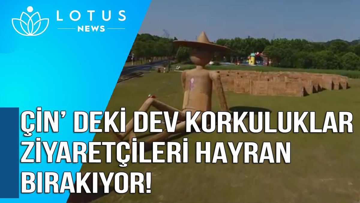 Video: Çin\'deki Dev Korkuluklar Ziyaretçileri Hayran Bırakıyor