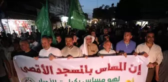 Gazze'de fanatik Yahudilerin Doğu Kudüs'teki 'bayrak yürüyüşü' protesto edildi