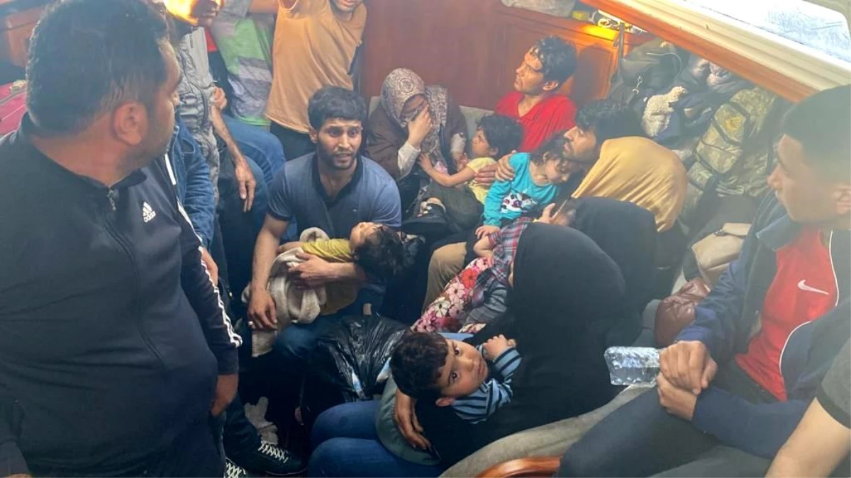 Seydikemer\'de yelkenli teknede 35 düzensiz göçmen yakalandı