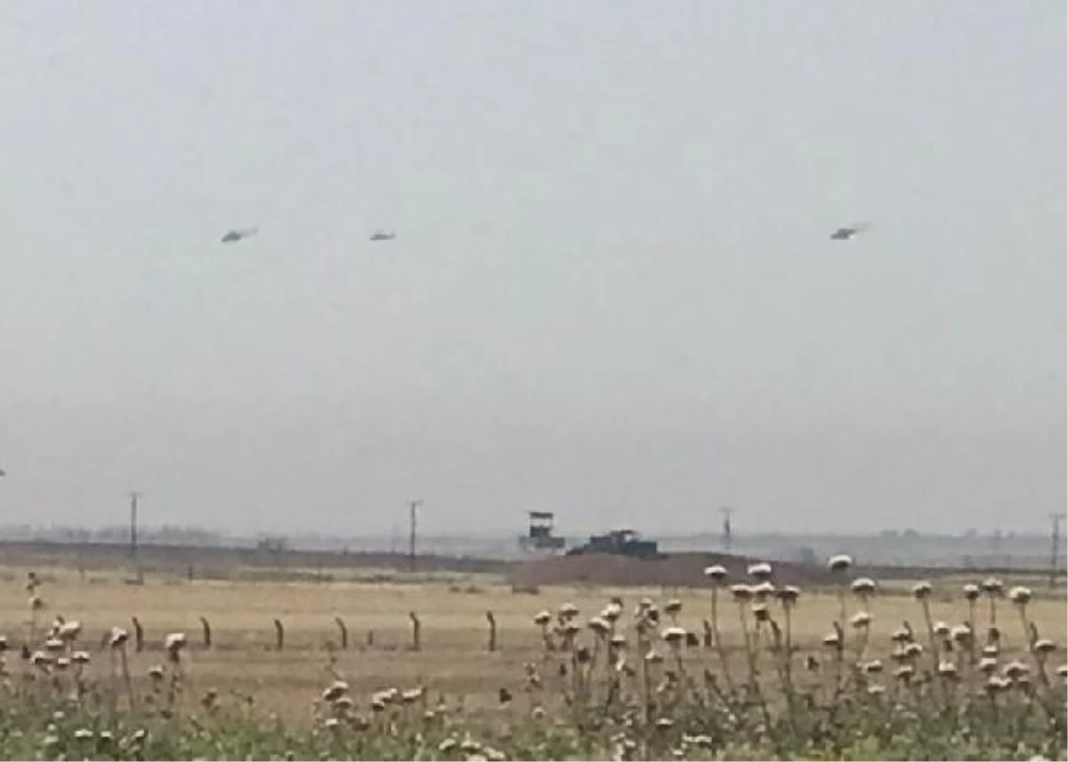 Suriye hattında yoğun helikopter hareketliliği Nusaybin\'den görüntülendi