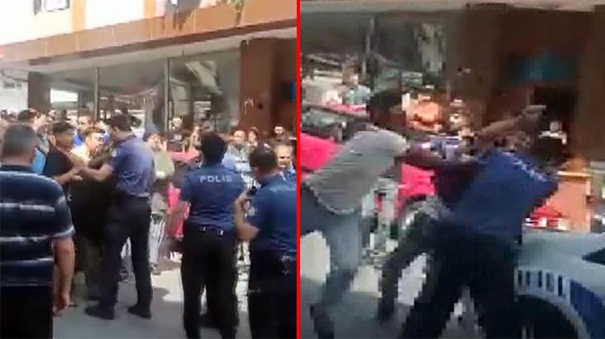 Sokağı trafiğe kapatan düğüncülerden polis memuruna saldırı! Silah seslerinin yükseldiği olayda ortalık savaş alanına döndü