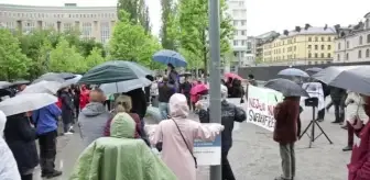 Stockholm'de İsveç'in NATO üyeliği karşıtı protesto