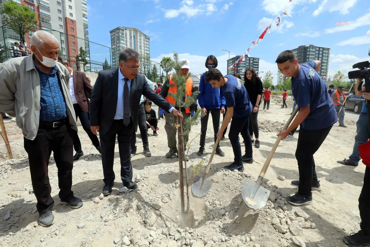 Yenimahalle Belediyesi, Turgut Özal Mahallesine 200 Çam ve Sedir Fidanı Dikti