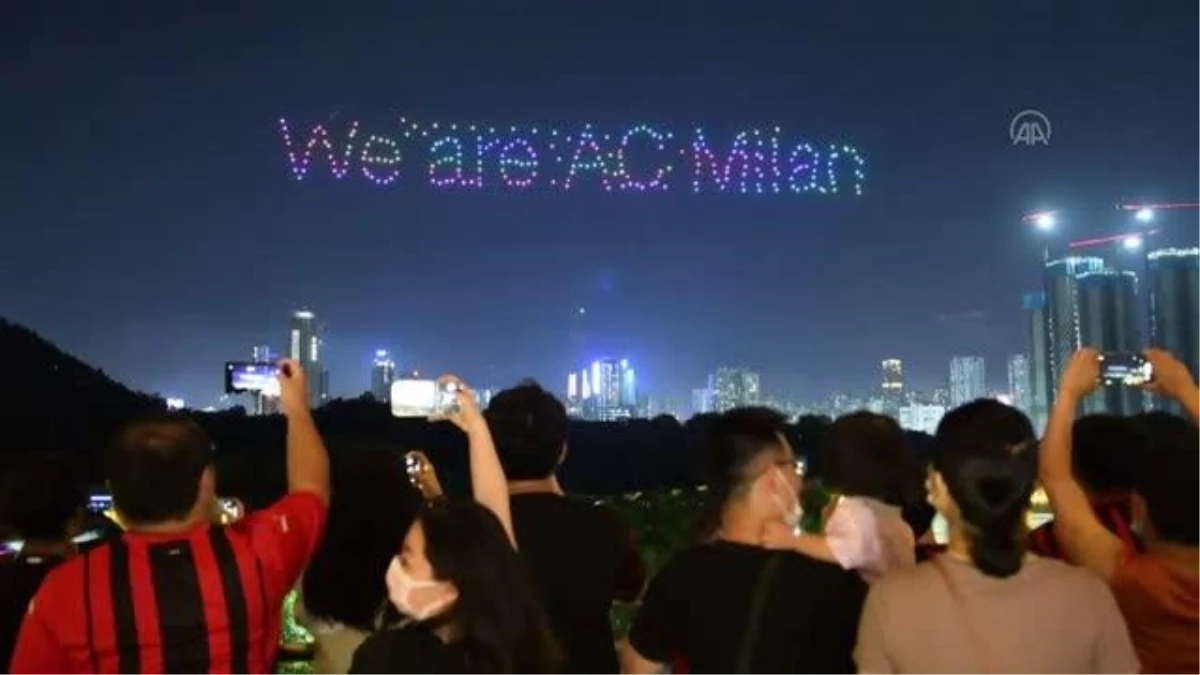 Celebration of AC Milan champion drone show in Shenzhen